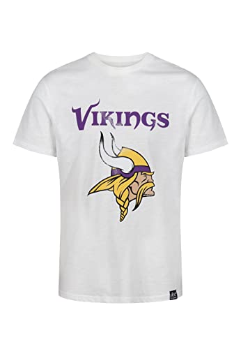 Recovered Minnesota Vikings White NFL Est Ecru T-Shirt - XL von Recovered