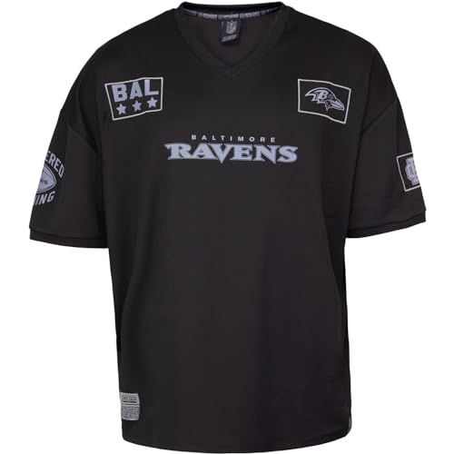 Recovered NFL Team Salute Black Military Oversized Mesh Limited Jersey Trikot (DE/NL/SE/PL, Alphanumerisch, XL, Regular, Regular, Baltimore Ravens) von Recovered