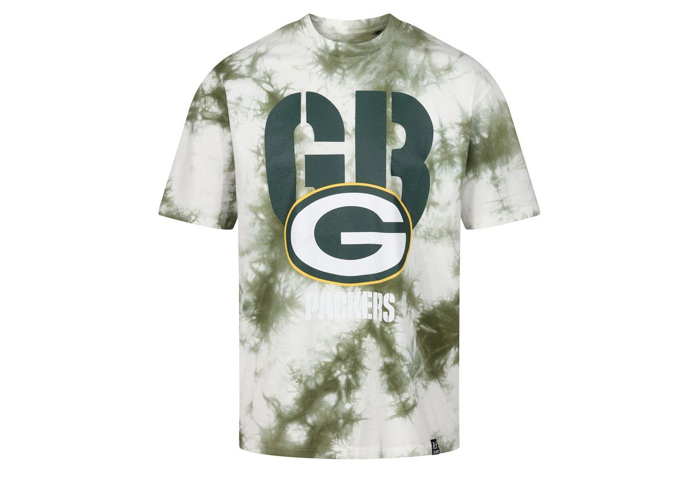 Recovered Print-Shirt Green Bay Packers - NFL - Tie-Dye Relaxed T-Shirt, GB Green von Recovered