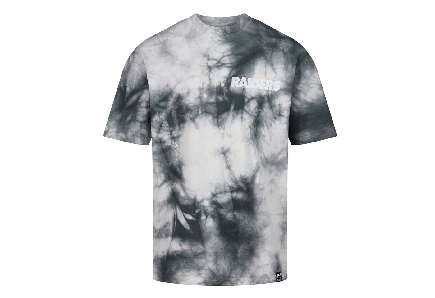 Recovered Print-Shirt Las Vegas Raiders - NFL - Tie-Dye Relaxed T-shirt, Nation Grey von Recovered