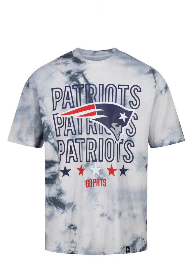 Recovered Print-Shirt New England Patriots - NFL - Tie-Dye Relaxed T-Shirt, Dark Blue S von Recovered