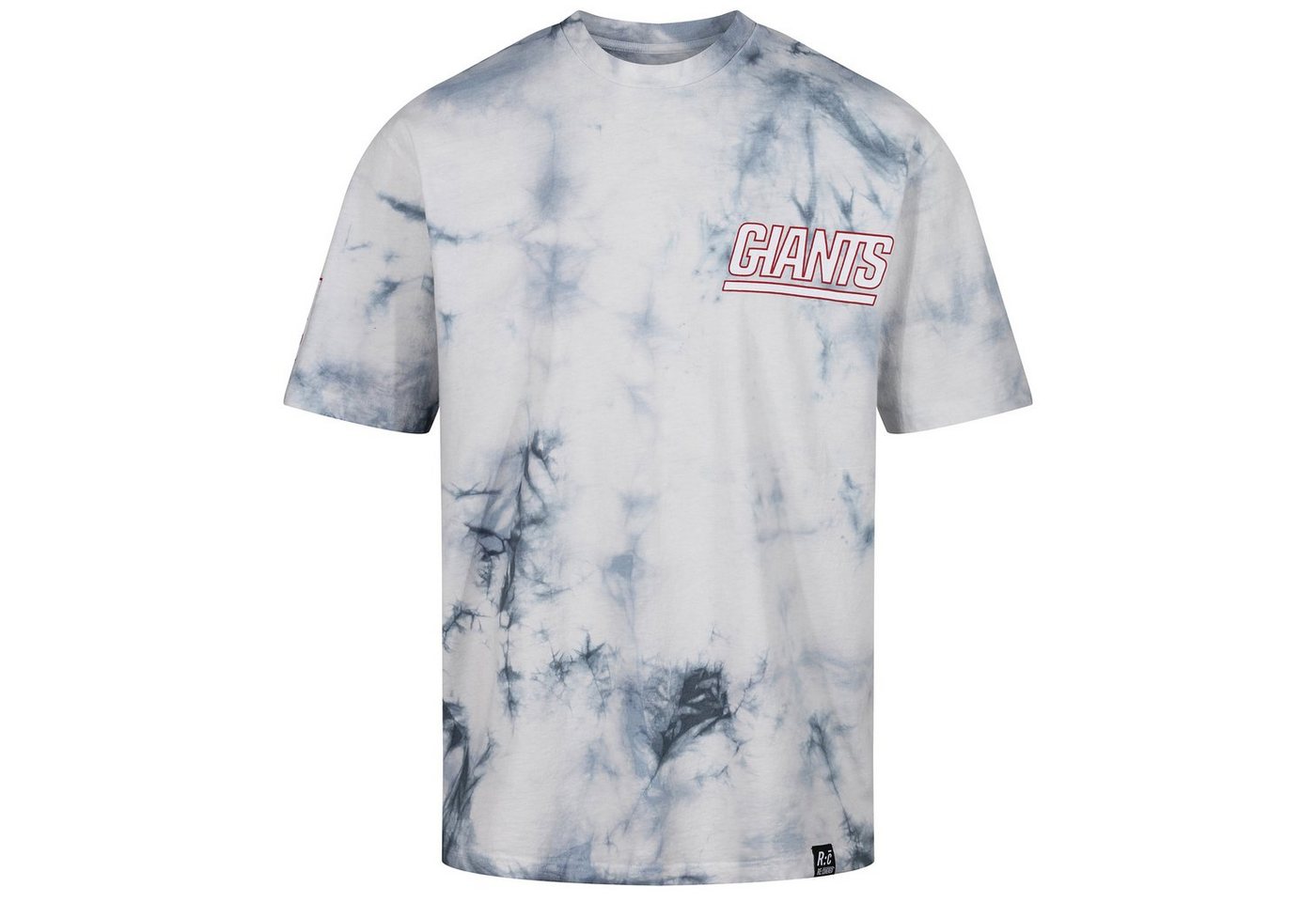 Recovered Print-Shirt New York Giants - NFL - Tie-Dye Relaxed T-Shirt, Helmet Blue von Recovered