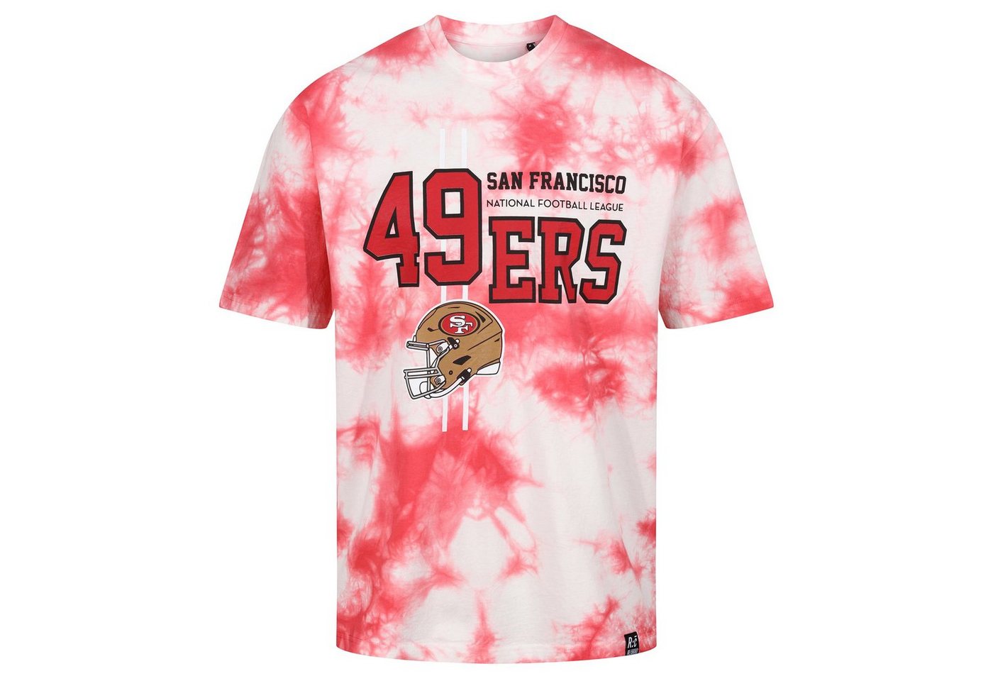 Recovered Print-Shirt San Francisco 49ers - NFL - Tie-Dye Relaxed T-Shirt, Red von Recovered