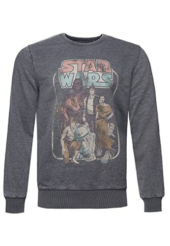 Recovered Herren Recovered Jumper Star Wars Return of The Jedi Group Comic Vintage - L Grey Sweatshirt, Mehrfarbig, L EU von Recovered