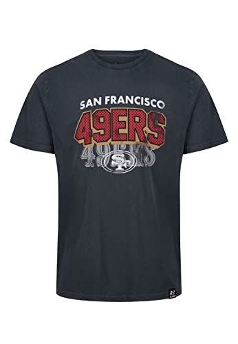 Recovered San Francisco 49ers Black NFL Galore Washed T-Shirt - XL von Recovered