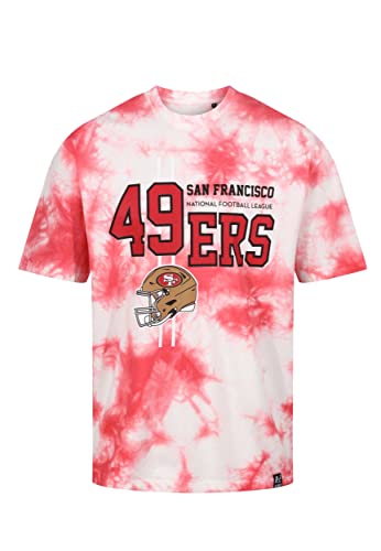 Recovered San Francisco 49ers NFL Tie-Dye Relaxed Oversized T-Shirt Red White S von Recovered