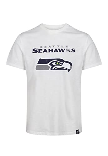 Recovered Seattle Seahawks White NFL Est Ecru T-Shirt - S von Recovered
