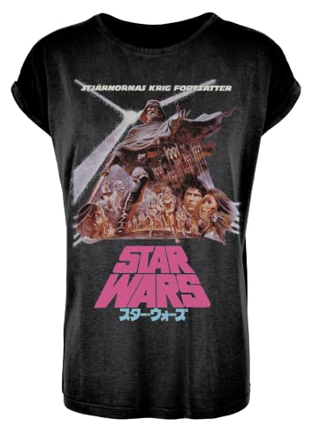 Recovered Star Wars Darth Vader Black Womens Boyfriend T-Shirt by L von Recovered