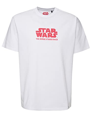 Recovered Star Wars The Empire Strikes Back Pink Poster Print Relaxed White T-Shirt by XXL von Recovered