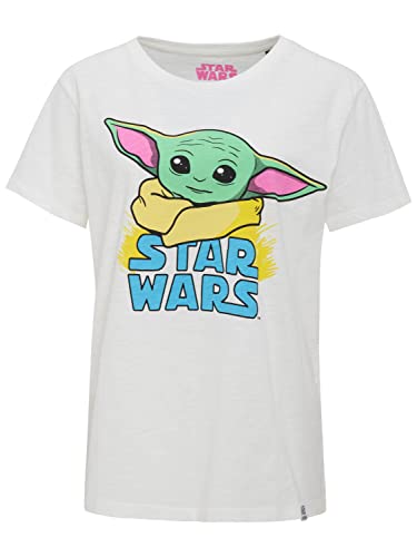 Recovered Star Wars The Mandalorian Pastel Print Ecru Womens Fitted T-Shirt by XXL von Recovered