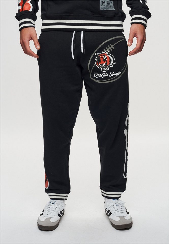 Recovered Sweathose NFL Bengals Rule The Jungle mit gestreiften Bünchen von Recovered