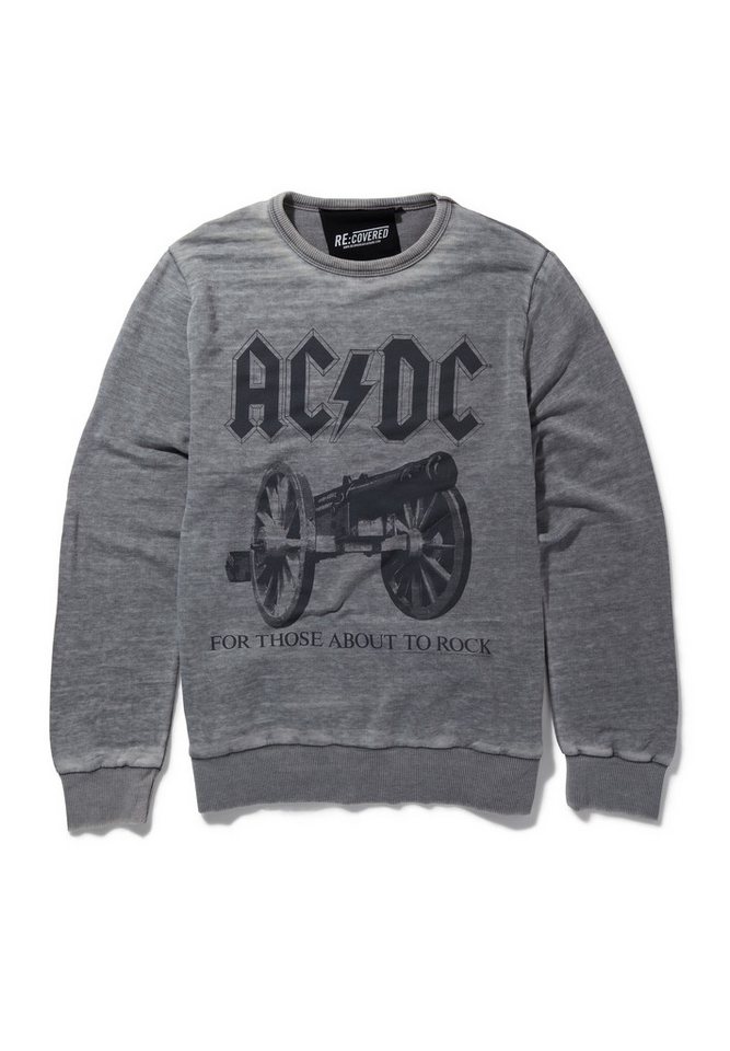 Recovered Sweatshirt AC/DC For Those About to Rock im zeitlosen Design von Recovered