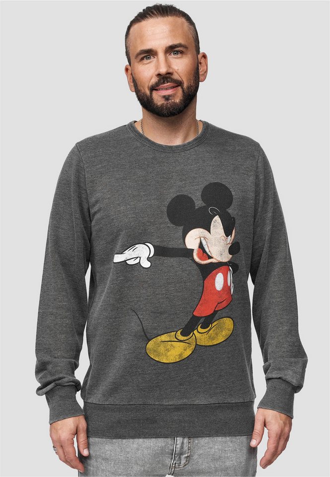 Recovered Sweatshirt Disney Pointing Mickey im zeitlosen Design von Recovered