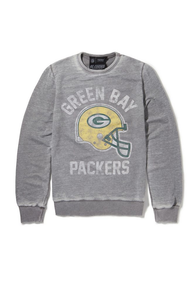 Recovered Sweatshirt NFL Green Bay Packers Helmet Print im zeitlosen Design von Recovered