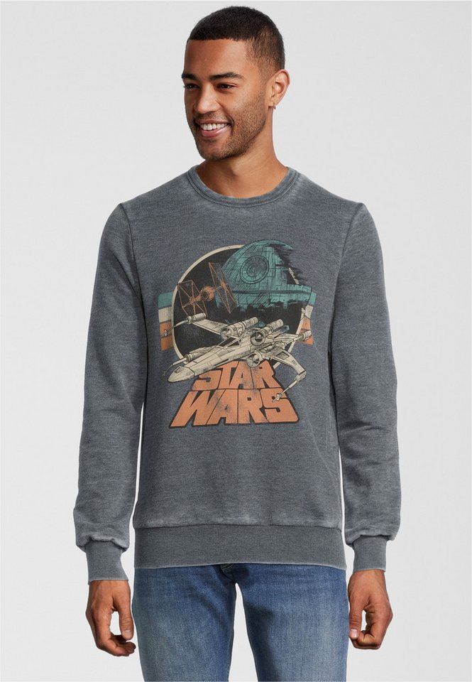Recovered Sweatshirt Star Wars Empire Strikes Back Retro X-Wing im zeitlosen Design von Recovered