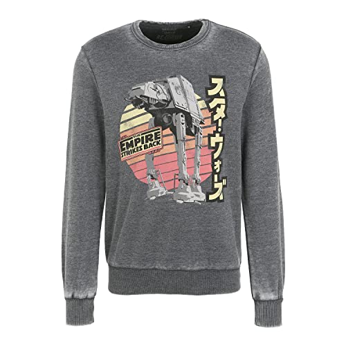 Recovered Herren Recovered Star Wars Empire Strikes Back Retro at-at - L Grey Sweatshirt, Mehrfarbig, L EU von Recovered