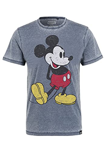 Recovered T-Shirt Disney Mickey Mouse Classic Pose - XXL - Blue von Recovered