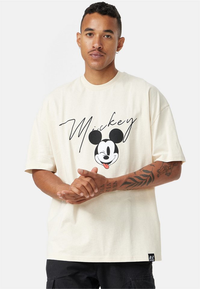 Recovered T-Shirt Disney Mickey Signature mit coolem Mickey Mouse-Print von Recovered