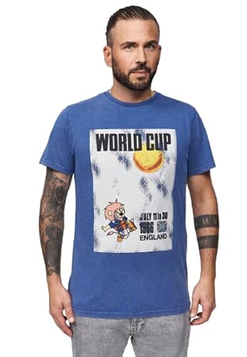 Recovered T-Shirt FIFA World Cup 1966 Poster - M - Blau von Recovered