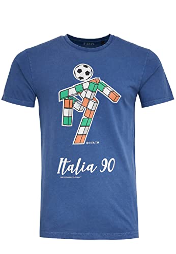 Recovered T-Shirt FIFA World Cup 1990 Mascot - L - Blau von Recovered