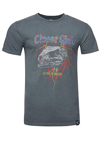 Recovered T-Shirt Jurassic Park T-Rex Rock - M - Charcoal von Recovered