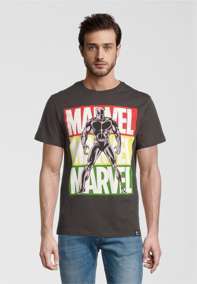 Recovered T-Shirt Marvel Black Panther Pop Art im zeitlosen Design von Recovered
