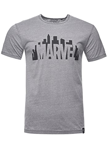 Recovered Herren Recovered T-Shirt Marvel City Logo - Grijs T Shirt, Grau, S EU von Recovered