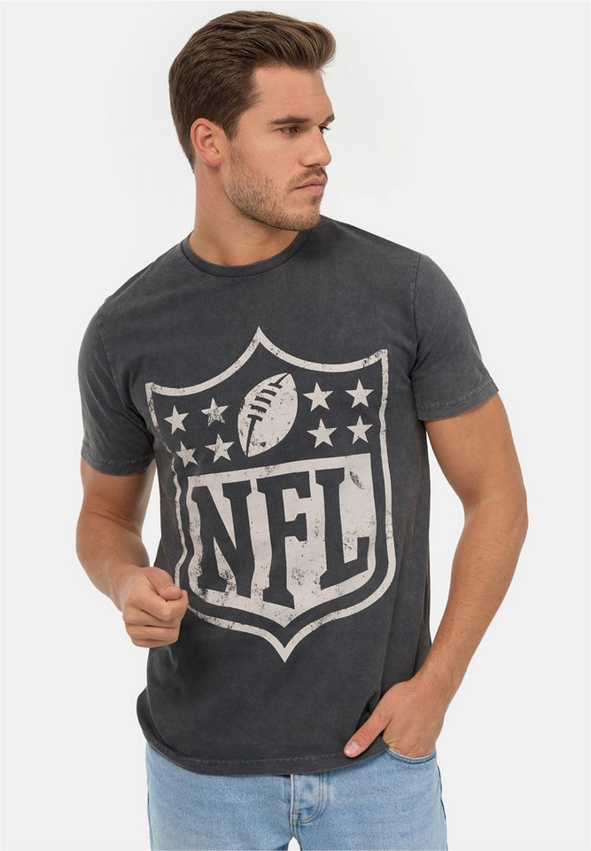 Recovered T-Shirt NFL Vintage Shield Washed Core mit NFL-Logo im Vintage-Stil von Recovered