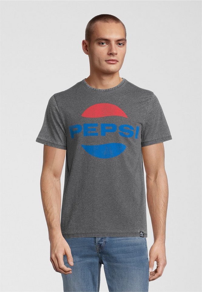 Recovered T-Shirt Pepsi Classic Oval Logo Charcoal im zeitlosen Design von Recovered