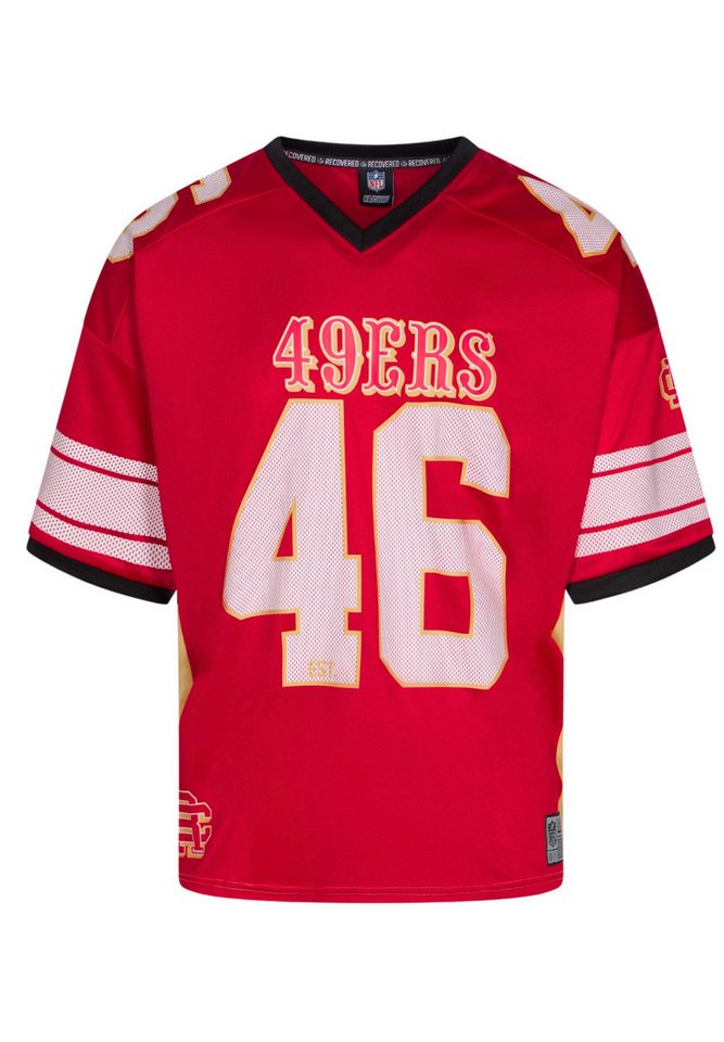 Recovered T-Shirt San Francisco 49ers NFL Mesh Oversized Top Jersey Trikot Rot Recovered (1-tlg) von Recovered