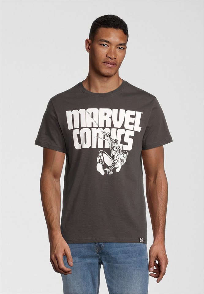 Recovered T-Shirt Spidey Black mit coolem Marvel-Print von Recovered