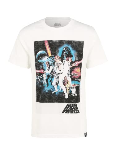 Recovered T-Shirt Star Wars Classic New Hope Poster - L - Weiß von Recovered