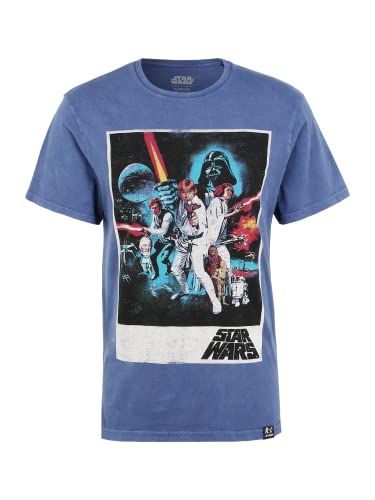 Recovered T-Shirt Star Wars Classic New Hope Poster - XXL - Blau von Recovered