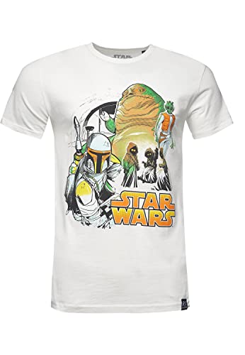 Recovered Herren Recovered T-Shirt Star Wars Jaba Group L Ecru T Shirt, Mehrfarbig, L EU von Recovered