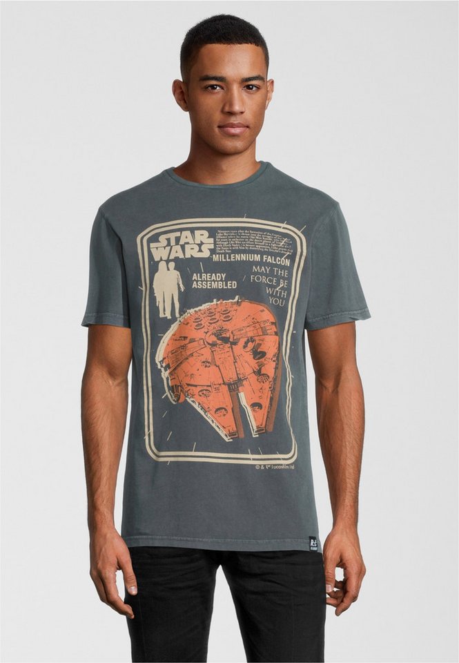 Recovered T-Shirt Star Wars Millenium Falcon Assembled im zeitlosen Design von Recovered