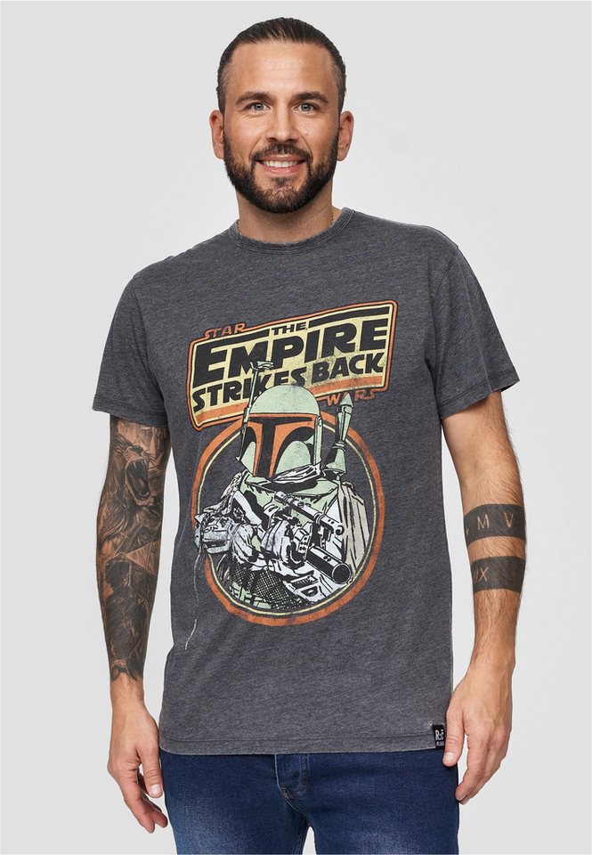 Recovered T-Shirt Star Wars The Empire Strikes Back Boba Fett mit coolem Boba Fett-Print von Recovered