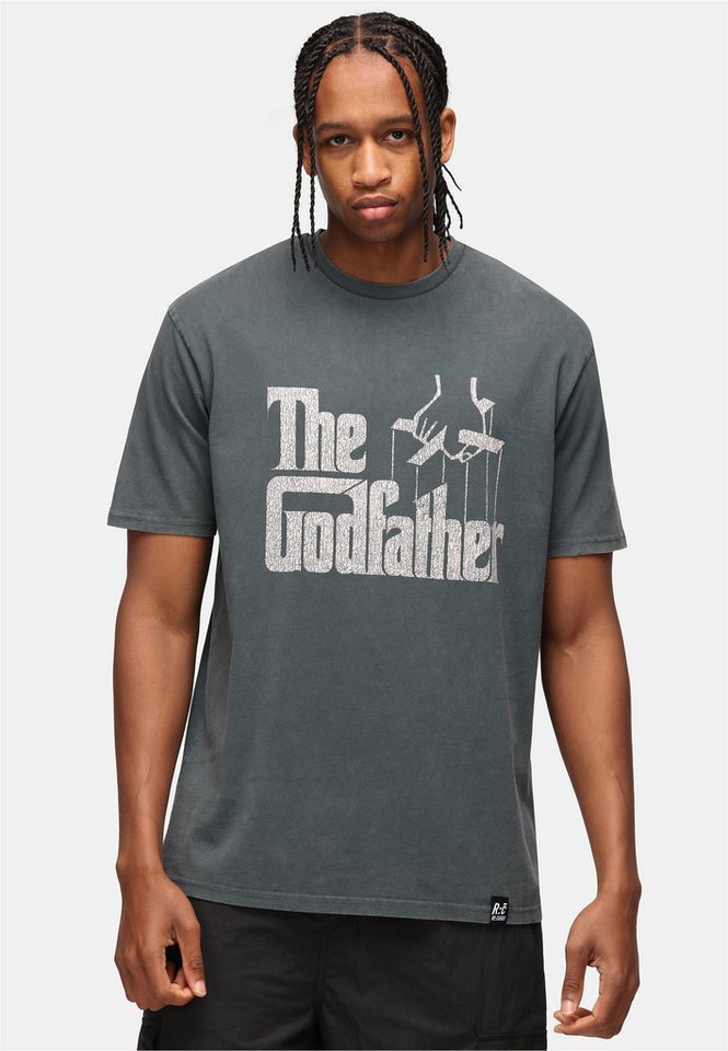 Recovered T-Shirt The Godfather Strings Logo Washed Relaxed im zeitlosen Design von Recovered