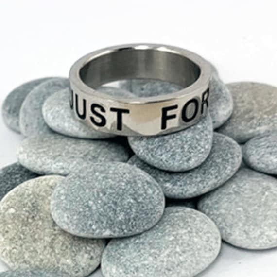 Nur Für Heute Edelstahl-Recovery-Ring 12 Schritt Schmuck von RecoveryBling