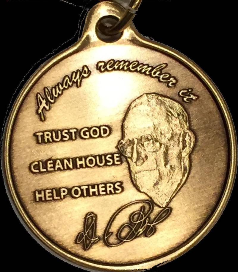 Dr. Bob Rx Rezept Bronze Aa Keychain Immer Daran Gründer Chip von RecoveryChip