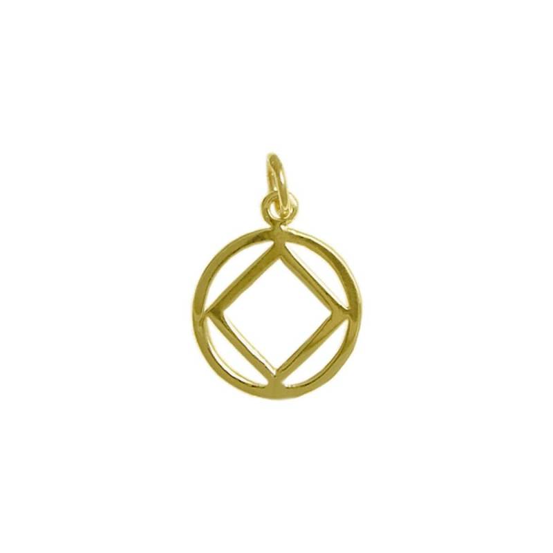 14K Gold Narcotis Anonymous Anhänger Na Symbol Halskette von RecoveryIsAGift