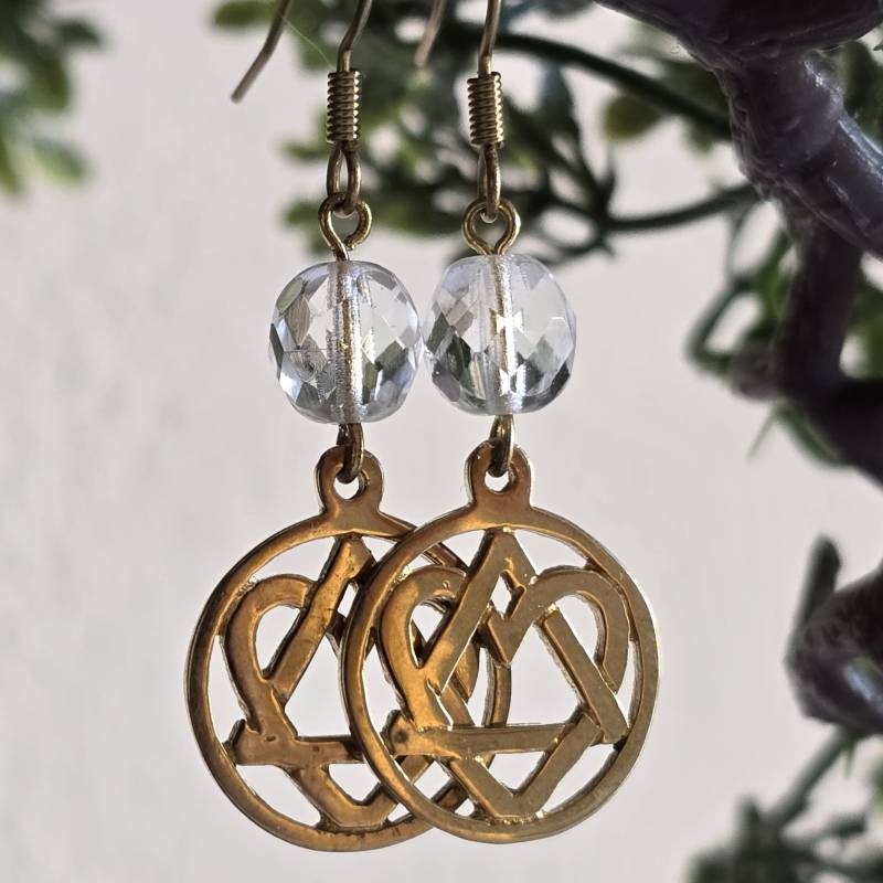 Aa Ohrringe Anonyme Alkoholiker Antik Messing Finish "Liebe Und Service" von RecoveryIsAGift