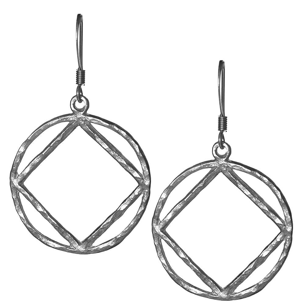 Narcoics Anonymous Na Symbol Gehämmerte Style Ohrringe von RecoveryIsAGift