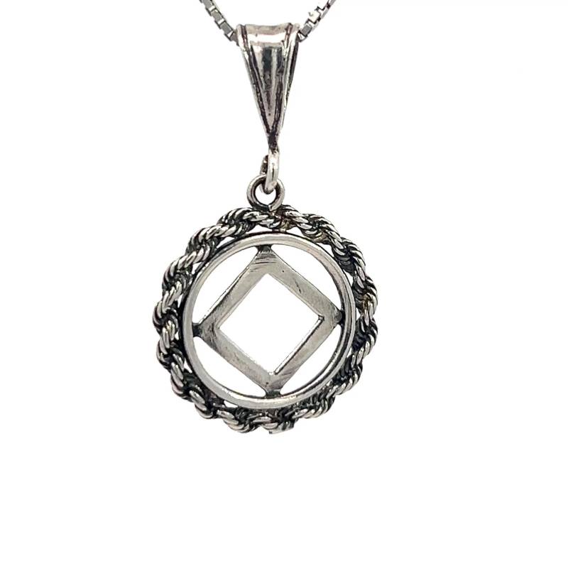 Narcoics Anonymous Sterling Silber Anhänger Seil-Kreis Na Symbol von RecoveryIsAGift