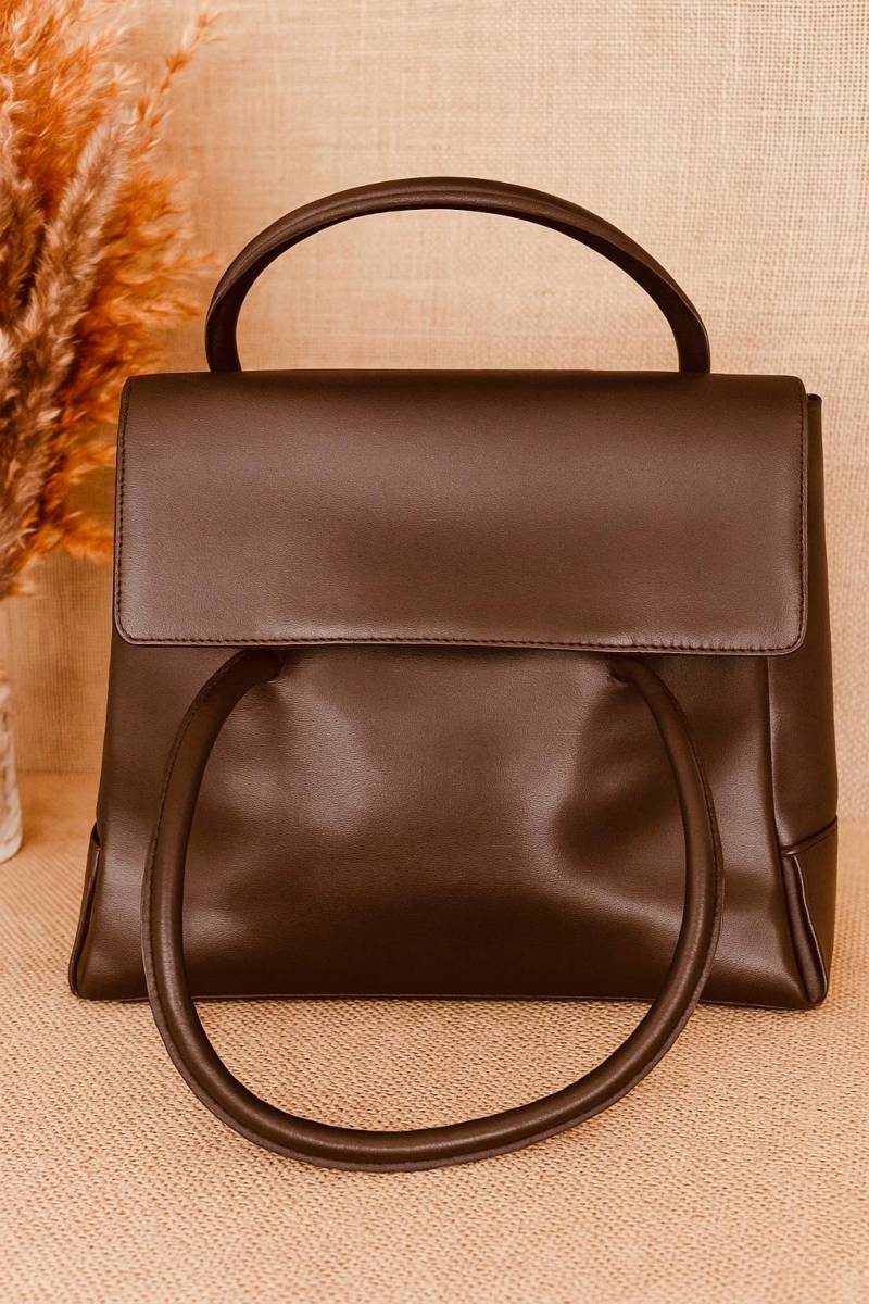 Vintage Lamarthe Paris Leather Bag - Hand-Restored By Recrafted Grace 90S French Designer Top Handle Purse Brown Structured Satchel von RecraftedGrace
