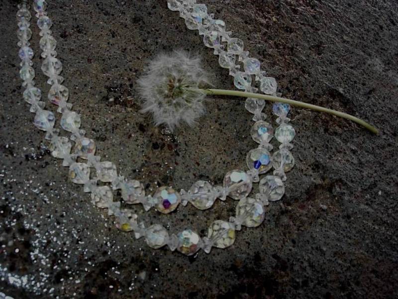 Crystal Clear Halskette - Classic 1950 Doppelstrang Crystal Clear Halskette - Classic 1950 Doppelstrang von RecycledMadness