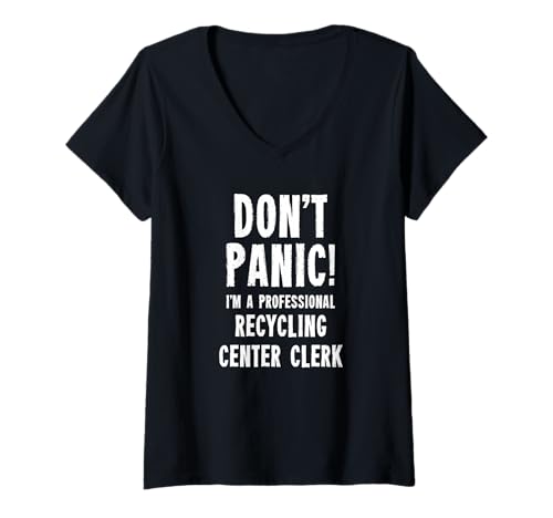 Damen Angestellter des Recyclingzentrums T-Shirt mit V-Ausschnitt Damen Angestellter des Recyclingzentrums T-Shirt mit V-Ausschnitt von Recycling Administration Department T-Shirts & Gif