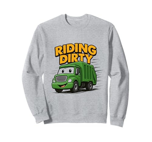 Fahren mit schmutzigem Müll und Recycling von Müllwagen für Kinder, Jungen und Kleinkinder Sweatshirt von Recycling Garbage Truck Apparel Co.