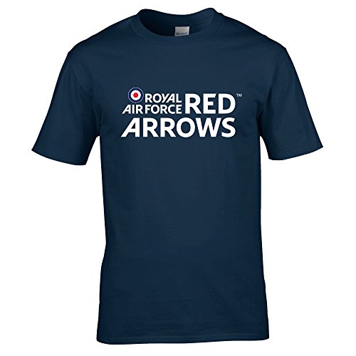 Red Arrows™ Herren-T-Shirt mit Logo, Marineblau, Größe XXL, blau, XX-Large von Red Arrows