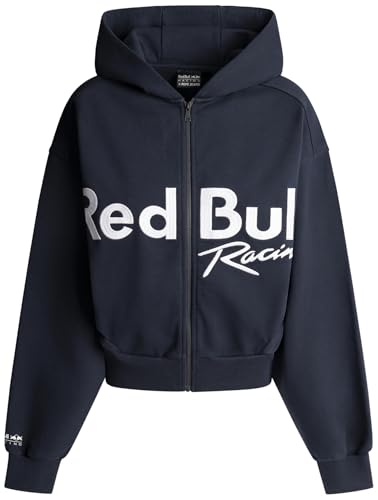 Red Bull Racing X Pepe Jeans Damen Logo Zip Hoodie Sweatshirt, Blau (Dulwich Blue), 42 von Pepe Jeans