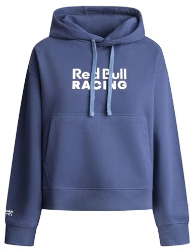 Red Bull Racing X Pepe Jeans Damen Stacked Logo Hoodie Sweatshirt, Blau (Eton Blue), XL von Red Bull Racing X Pepe Jeans